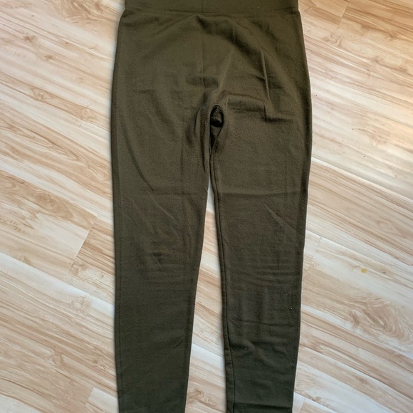 Pants - Olive Green Fleece Leggings! NEW, worn two times!